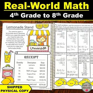 Real World Math Problems 4th to 8th Grade