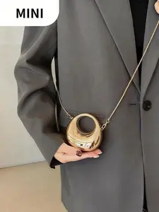 Women's Mini Fashionable Glitter Design Evening Bag. CasualVersatile Solid Color Hobo Purse Shoulder Bag for Party, Trendy Al-match Commuter Bag for Daily Used，Christmas Gift, Valentine's Day Gift, Ideal Gift