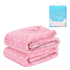 Littleforbig Women's Adult Diapers with Tabs, 2-Piece Blush Pink Baby Soft Print, Ultra-Soft Inner Padding, Quick Absorbency, for Incontinence Care