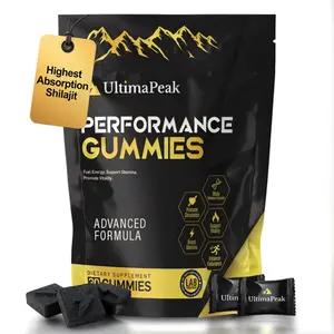 Shilajit Gold Gummies – Natural Energy & Focus Support | 30-Day Supply Edible Dietary Supplements Brain Food Supplement