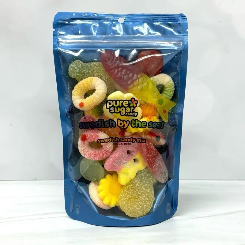 Limited Edition! Swedish by the Sea, Swedish Candy Sweet and Sour Half Pound snack Mix bag