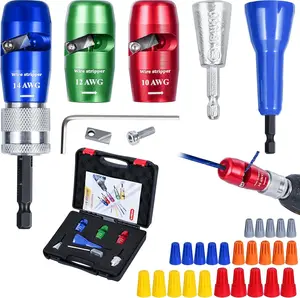 Wire Stripper for Drill,  Standard Electric Wire Stripper Tool for Drill, Wire Strippers for 10/12/14 AWG, Wire Stripping and Twisting Tool Set