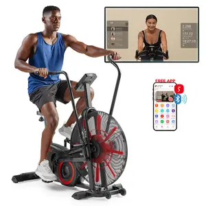 Sunny Health & Fitness Tornado Smart Premium Air Resistance Exercise Bike