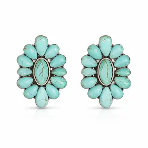 Western Blossom Stud Fashion Earrings Unique Design for Any Occasion Playful Western Charm