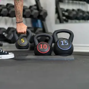 3-Piece Kettlebell Set Fitness Strength Training