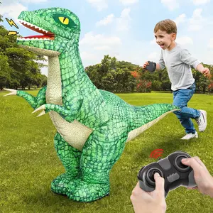 2.4GHZ Remote Control Inflatable Dinosaur Toy, Electric Toy Dinosaur with 360°Rotation and Sound Effects,Rechargeable Walking Dinosaur Toy, Birthday Gifts for Boys Kids Age 6-8 8-12