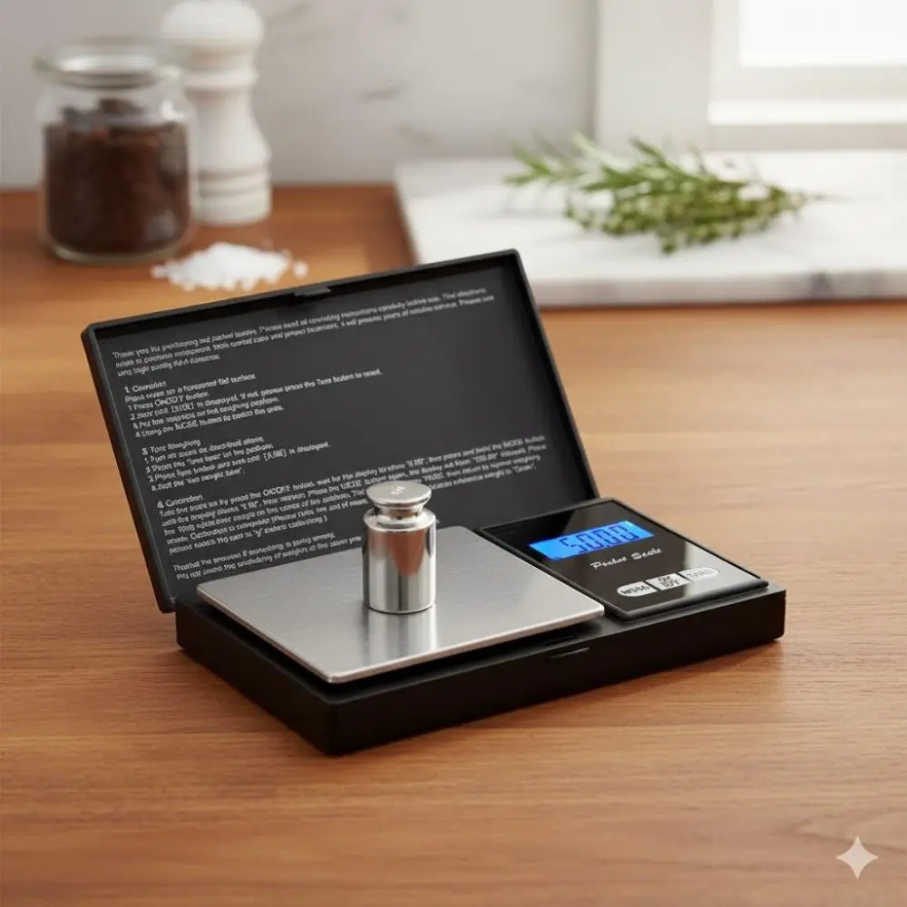 High Precision Mini Accurate Digital Scale for Jewelry Gold Food Kitchen Lab Camping Portable Weight Tool with Anti-Slip Base Digital Weighing Machine Kitchen Scales for Food Stainless Steel Scale