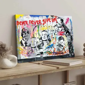 Graffiti Style Canvas Print, Inspirational Wall Art, Modern Home Decor, Artwork, Waterproof HD Painting, Ideal Gift for Living Room & Bedroom