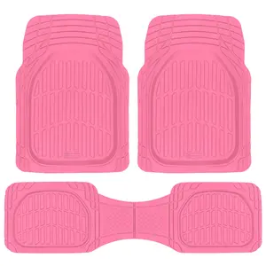 Carbella Heavy Duty Rubber Car Floor Mats - Front & Rear Universal Trim-to-Fit Protector Deep Dish Floor Mats Carbella Heavy Duty Rubber Car Floor Mats - Front & Rear Universal Trim-to-Fit Protector Deep Dish Floor Mats