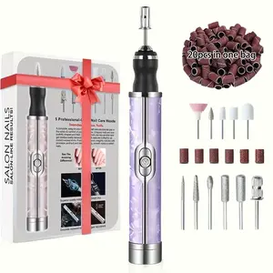 Rechargeable USB Nail Drill Set, Nail Drill Bits, Portable Home Nail Care Manicure Pedicure Tool, Professional Electric Nail Polish Remover, Gift for Women