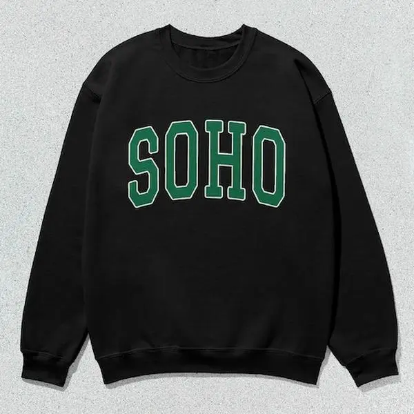 Soho Sweatshirt Collegiate Crewneck Sweater Unisex Green