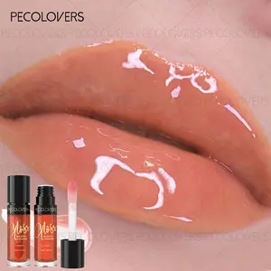 1Pc High-Shine Glossy Lip Oil - Moisturizing Lip Care, Long-Lasting Glow For Daily Makeup, Clear And Pink, Lip Cosmetic, Mirror Gloss