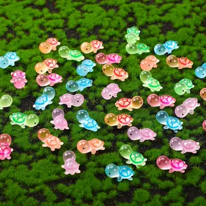 100PCS Luminous Mini Resin Turtles Cute Safe High-Quality Materials Marine Craft Decoration for Gardens Parties Miniature Landscapes elf on shelf