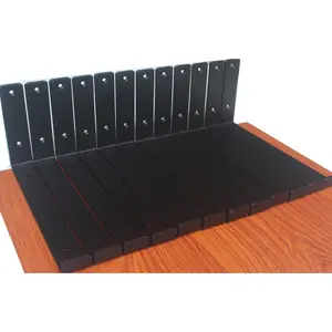 12 Pack - 11.25"L x 6"H x 1.5"W J Lip Shelf Brackets Rustic Farmhouse Iron Wall Floating Shelf Bracket Metal Shelf Bracket Industrial Shelf Supports with Screws Black