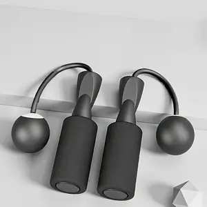 Cordless jump rope with weighted balls – Cordless design, suitable for home workouts, foam handles, indoor training equipment.