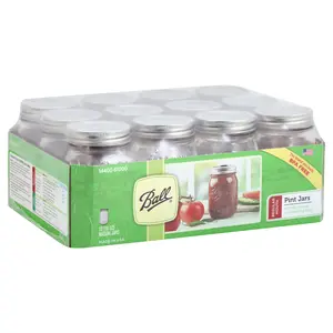 Ball Canning Mason Jars 16 oz - 12 Jars