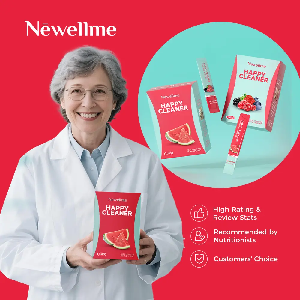 NEWELLME Watermelon Probiotic Powder for Digestive Health & Immune Support – Tasty Wellness Boost for Women Men & Kids – Diet-Friendly Supplement