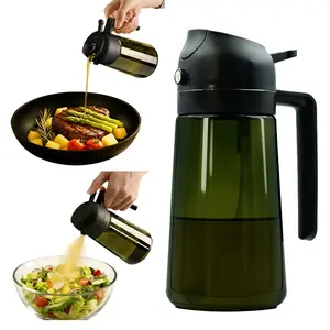 2 in 1 Olive Oil Dispenser with Fine Mist Quick Press for Salads & Air Fryers Precise Spray Perfect Mist One Handed Operation tiktokshopspringglowup healthy meal prep