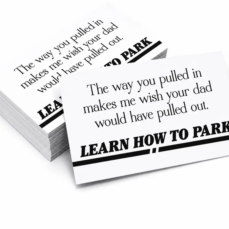 Bad Parking Business Cards (Pack of 100) - Learn How to Park