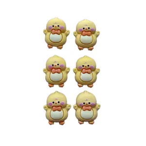 Set of Six Duck Charms Kawaii Slime Charms Resin Cabochon Junk Charm