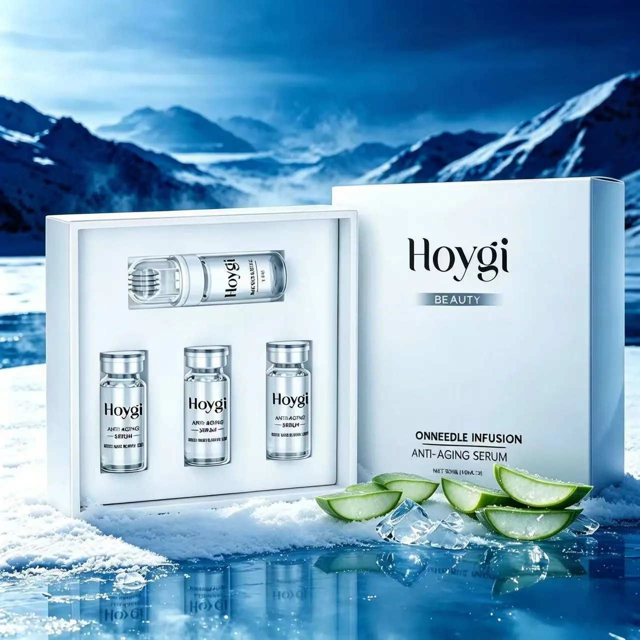 Hoygi aging Skincare Roller Serum Set – roller design for facial massage, provides hydration, deep water infusion, reduces fine lines, improves firming, minimizes sagging, revitalizes and brightens the skin, suitable for all skin types, unisex.