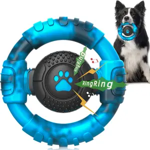 Dog Chew Toys for Aggressive Chewers, Indestructible Dog Toy Made with Durable Nylon & Rubber Chew Toys for Dogs, Interactive Tough Dog Toys & Long-Lasting Dog Chews with Voice Activation, Fun Toy to Keep Your Dog Busy