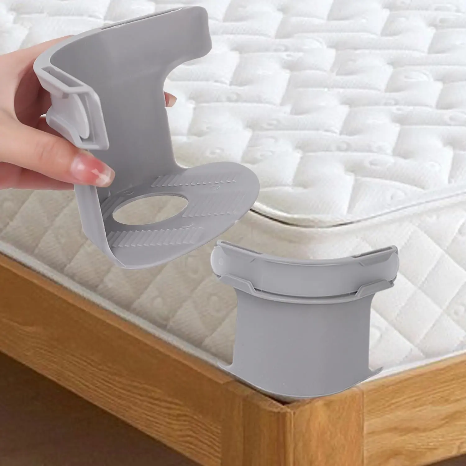 Invisible Bed Sheet Fasteners 4 Pack, Needleless Non-Slip Sheet Clips for Mattress, Strong Grip Sheet Holders, No Damage Bedding Tightener, Keep Sheets Secure All Night