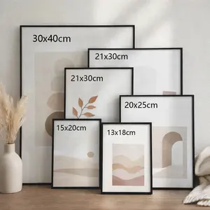 Photo Frames 30x40 21x30 A4 15x20 13x18 Modern Metal Picture Frame Black Gold Plexiglass Wall Art Poster Canvas Print Home Decor