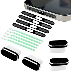 4-Pack USB-C Dust Covers with Speaker Mesh - Type-C  Port Plug & Audio Protector for  15/16 Series (Black)