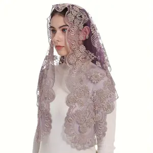 Catholic Mass Veil Church Lace Mantila Spain Iglesia Velos Church Headdress Christian Gift