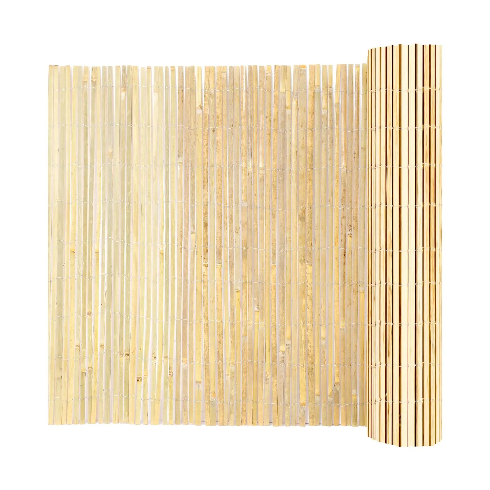 【summerfinds】VEVOR Natural Bamboo Fence Privacy Screen, Eco-Friendly Privacy Bamboo Slat Fence, 6 ft H x 13 ft L Decorative Bamboo Screen Panel, for Garden, Backyard, Balcony, Patio, Pool Side