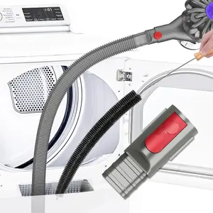 2 Pieces Dryer Vent Cleaner Kit Compatible with Dyson V7 V8 V10 V11 V15 or Higher Models and Dryer Lint Brush Vacuum Hose Attachment Power Lint Remover Refrigerator Coil Brush