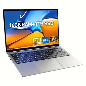 Laptop Computer 15.6'' FullHD Display | UHD Graphics | Celeron N5095 4-Core Processor | 16GB RAM | 1024GB SSD | 5G Dual-Band WiFi | Sliver
