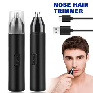 Nose Hair Trimmer for Men, Eyebrow & Ear Trimmer No Hair Pulling, High RPM Stainless Steel Cutter Head, Double Blade 5.1*0.98 inch, Daily Care, Powerful Motor, Precision Cutting