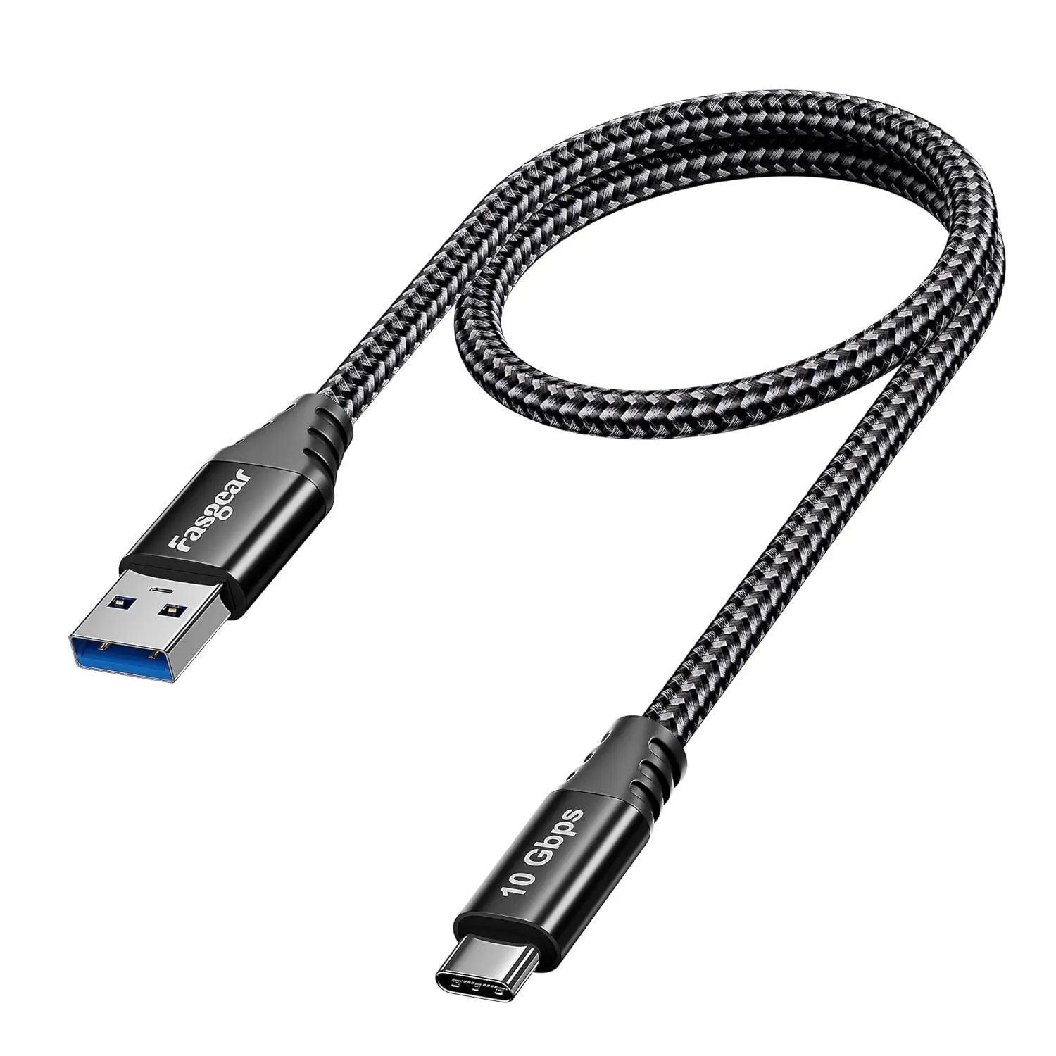 Fasgear Short Android Auto USB C Cable .ft  Gbps USB A to C.Gen  Data Transfer, TypeC Carplay Cord, A Fast Charging for iPhone // Pro Max, iPad, External SSD, Pixel , Galaxy S