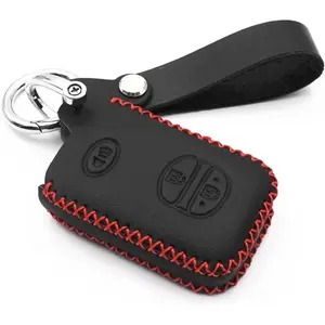 Smart 3 Buttons Key Fob Case Cover Chain for Toyota Avalon 4runner Venza Land Cruiser Camry Highlander Prius Prius C V RAV4 HYQ14AAB HYQ12ACX (Black)