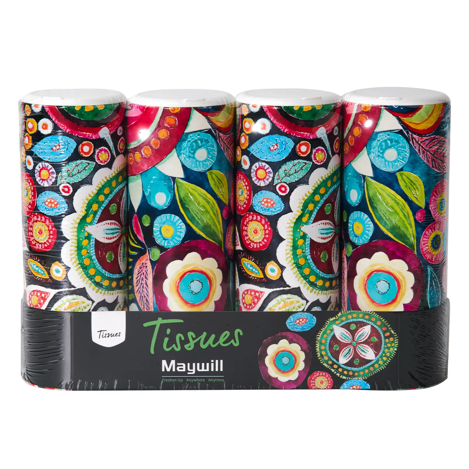 Car Tissues Holder with Facial Tissue, Travel Tissues Cylinder,Cup Holder Tissue Box for Car(3-ply,4 Pack, 200 Sheets) Bathroom Bathroom Accessory Set