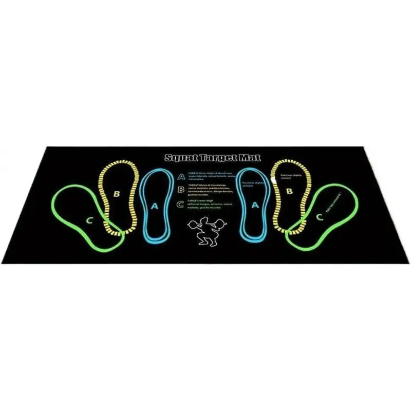 Premium Squat Mat with ft Position Markings - Anti-Slip Home Gym Pad for Home Gyms, Deep Squat Support, Durable Construction, Enhances Flexibility, Muscle Activation, Safety, Injury Prevention, Body Alignment, Breathable (Ideal for Young People)