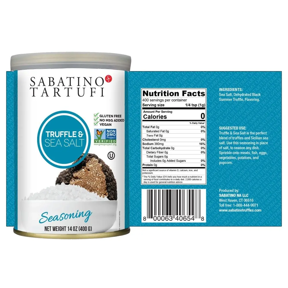 Sabatino Truffle Sea Salt, 14 OZ