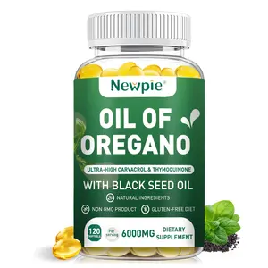 Oregano Oil 6000 mg (per serving) with Black Seed Oil -Non-GMO &Gluten Free Formula-lmmune Repair, Detox,Anti-Inflammatory, Eases Bloating -120 Count HealthcareFitness Supplement Edible Dietary