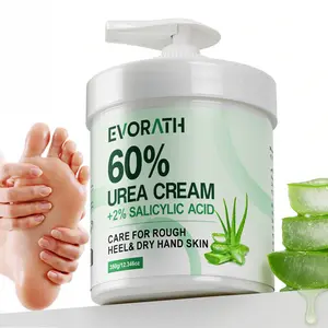 60% urea cream, 2% salicylic acid, Moisturizing Cream, Deeply nourishing, Deep Moisturizing Formula, with aloe vera, suitable for dry and cracked heels, hands, deeply moisturize and lock moisture, suitable for all skin types, 350G