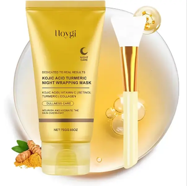 Kojic Acid Turmeric NightMask, Rejuvenate overnight,Skincare Glowing Skin IntensiveComfort，Turmeric Collagen Peel-Off Mask, Gently Cleanses, Hydrates, Nourishes, and Smooths Facial Skin