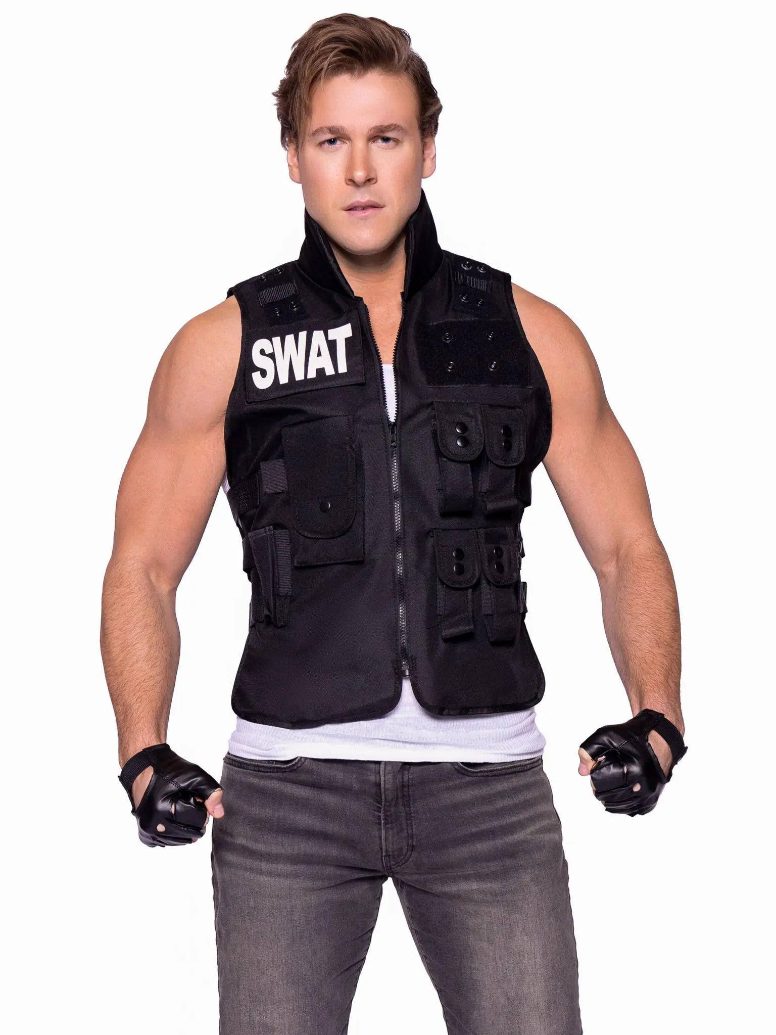 Men's SWAT Commander Halloween Costume Vest