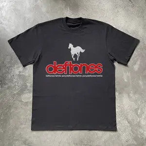 [Sale Up To 50%] Deftones White Pony Tour T-Shirt, Unisex Black Cotton T-Shirt, Unisex Reprint Cotton Graphic Shirts, Trending USA Tee