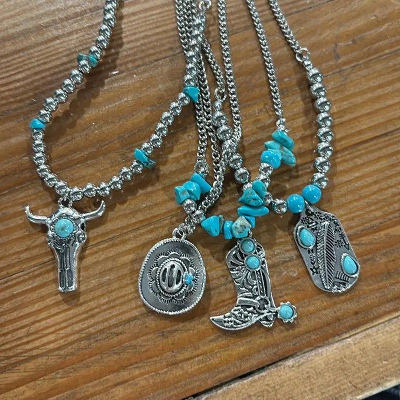 Western fashion jewelry- cluster necklace sets