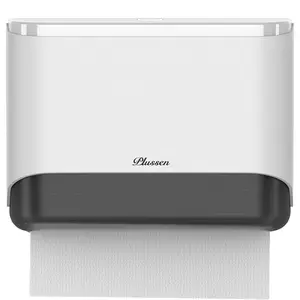 Wall Mount Lockable Commercial Paper Towel Dispenser 1 Pack, Universal Multifold Tri-fold Hand Towel Holder, Compact Tissue Dispenser for Bathroom Kitchen Office White
