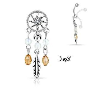 Dream Catcher Reverse/ Top Down Belly Button Ring