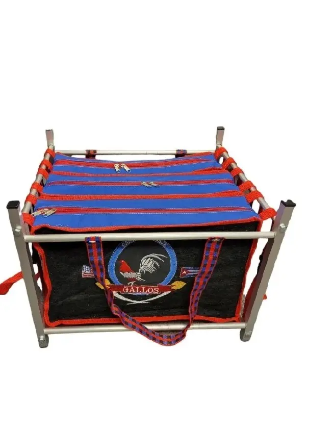 Galponera Transportador de 3 Espaces for Rooster Gamefowl Good Quality Gallos Cage with Breathable Material and Safe Design for Chickens