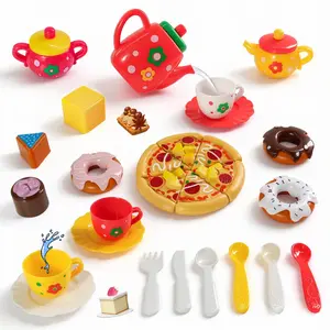 27-Piece Girl Tea Party Set, Realistic Water Kettle Set, Princess Tea Time Toy Kitchen with Teapot & Cups, Perfect for Kids Birthday & Easter Gifts