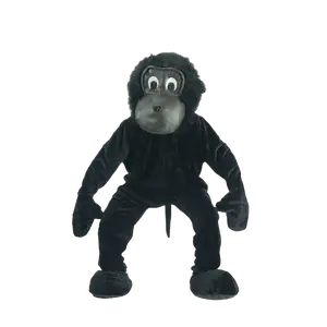 Scary Gorilla Mascot For Adults - Jumpsuit with Attached Tail & Hand Gloves - Funny Cosplay Costumes - Perfect For Halloween, School Events & Theme Party